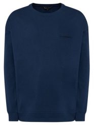 Tommy Hilfiger Bluza Terry UM0UM03910 Granatowy Regular Fit. Niebieskie bluzy Tommy Hilfiger, l, bez wzorów, z bawełny, bez kaptura. Za 289.99 zł.