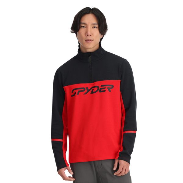 Bluza męska Spyder Speed 1/2 Zip. Czarne bluzy Spyder, na zimę, m, bez wzorów, bez kaptura. Za 569.99 zł.