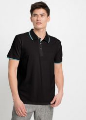 Koszulka polo z piki (3 szt.). Białe koszulki polo bonprix, m, bez wzorów, bez kołnierzyka, bez ramiączek. Za 159.99 zł.