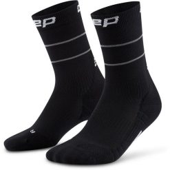 Skarpety kompresyjne CEP Compression Pro Reflective 2.0 Mid Cut. Czarne odzież kompresyjna CEP, bez wzorów, do biegania. Za 166.00 zł.