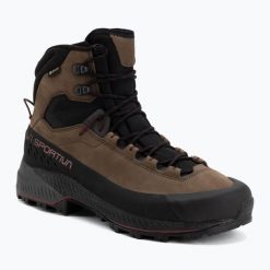Buty trekkingowe męskie La Sportiva TX5 Evo Mid GTX. Szare buty turystyczne La Sportiva, bez wzorów, z gore-texu, przed kolano, bez zapięcia, trekkingowe, gore-tex. Za 1,126.70 zł.