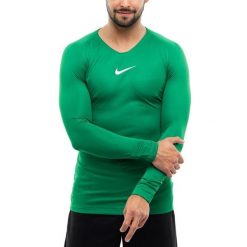 Koszulka Termoaktywna Mężczyzna Nike Długi Rękaw Longsleeve Dry Park roz. XL. Zielone bielizna termoaktywna Nike, m, bez wzorów, z materiału, bez ramiączek, na fitness i siłownię. Za 83.99 zł.