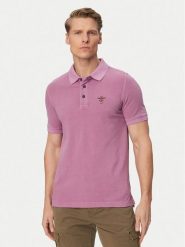 Aeronautica Militare Polo 261PO1925UP00406 Fioletowy jasny Regular Fit. Fioletowe koszulki polo Aeronautica Militare, m, bez wzorów, z bawełny, bez kołnierzyka, bez ramiączek. Za 459.99 zł.