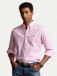 Polo Ralph Lauren Koszula 710886462002 Różowy Custom Fit. Czerwone koszule Polo Ralph Lauren, m, bez wzorów, z bawełny, bez kołnierzyka, bez ramiączek. Za 519.99 zł.