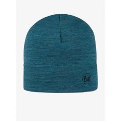 Czapka termoaktywna Buff Lightweight Merino Beanie - solid teal. Niebieskie czapki zimowe Buff, bez wzorów. Za 129.99 zł.