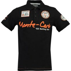 Koszulka polo "Komen" w kolorze czarnym. Koszulki polo marki Geographical Norway Men, z nadrukiem, z bawełny, polo, z krótkim rękawem. W wyprzedaży za 99.95 zł.