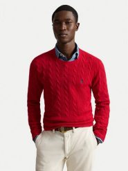 Polo Ralph Lauren Sweter 710876762006 Czerwony Regular Fit. Czerwone swetry rozpinane Polo Ralph Lauren, m, bez wzorów, z wełny, bez kołnierzyka, bez ramiączek. Za 1,199.00 zł.