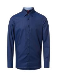 Finshley & Harding Męska koszula biznesowa Mężczyźni Slim Fit Bawełna niebieski jednolity, 41. Niebieskie koszule Finshley & Harding, m, bez wzorów, z bawełny, bez kołnierzyka, bez ramiączek. Za 199.95 zł.