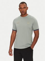 EA7 Emporio Armani Koszulka techniczna 7M000256 AF13537 U9024 Zielony Regular Fit. Zielone t-shirty sportowe EA7 Emporio Armani, bez wzorów, z syntetyku, bez ramiączek, do piłki nożnej. Za 209.99 zł.