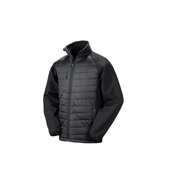 Kurtka softshell pikowana Result Compass. Czarne kurtki RESULT, l, bez wzorów, z materiału, bez kaptura. Za 242.50 zł.