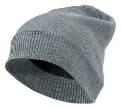 Popielata Męska Jesienno-Zimowa Czapka, Ciepła, Uniwersalny Rozmiar, z Kożuchem. Szare czapki zimowe Pako Jeans, bez wzorów, ze splotem. Za 35.00 zł.