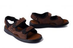 JOSEF SEIBEL Franklyn 10236 11 341 brasil/schwarz, sandały męskie. Brązowe sandały Josef Seibel, ze skóry, bez zapięcia. Za 239.92 zł.