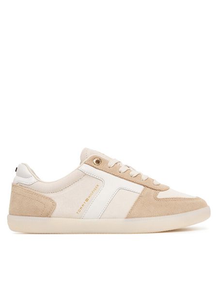 Tommy Hilfiger Sneakersy Tribeca FW0FW09596 Beżowy. Brązowe buty sportowe casual Tommy Hilfiger, bez wzorów, ze skóry, bez zapięcia. Za 449.99 zł.