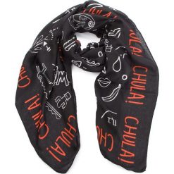 Chusta DESIGUAL - 18WAWW40 2000. Czarne szaliki Desigual, bez wzorów, z materiału. W wyprzedaży za 159.00 zł.