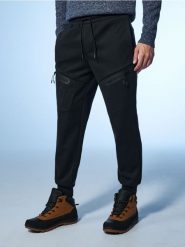 Spodnie dresowe jogger - czarny. Czarne joggery i bojówki Sinsay, l, bez wzorów, z dresówki. Za 79.99 zł.