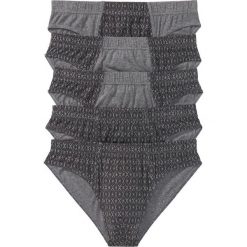 Slipy (5 par) bonprix szary melanż z nadrukiem. Slipki marki bonprix. Za 49.95 zł.
