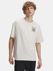 Under Armour Koszulka w kolorze beżowym rozmiar: M. Brązowe bezrękawniki Under Armour, m, bez wzorów, bez kołnierzyka, bez ramiączek. Za 89.99 zł.