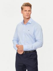 Tommy Hilfiger Koszula MW0MW38347 Błękitny Slim Fit. Niebieskie koszule Tommy Hilfiger, m, bez wzorów, z bawełny, bez kołnierzyka, bez ramiączek. Za 389.99 zł.