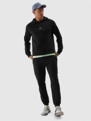4F Spodnie dresowe joggery z bawełny organicznej męskie - czarne S. Czarne joggery i bojówki 4F, na co dzień, l, bez wzorów, z bawełny, sportowe. Za 89.99 zł.
