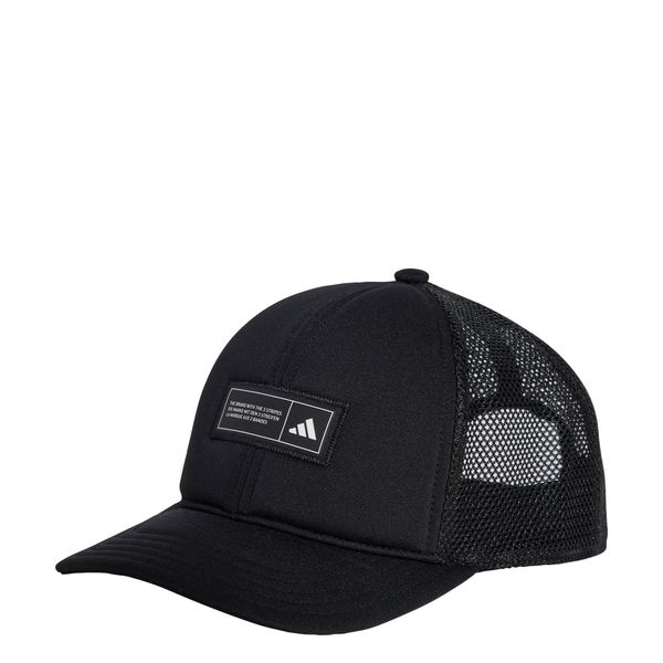 Czapka Snapback Trucker. Czarne czapki z daszkiem Adidas, bez wzorów, z elastanu. Za 126.75 zł.