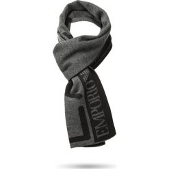 Szaro-czarny szal męski. Szaliki EA7 Emporio Armani. Za 269.00 zł.