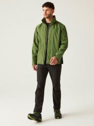 Regatta Kurtka przeciwdeszczowa "Matt II" w kolorze zielonym rozmiar: XL. Zielone kurtki outdoor i hardshell Regatta, m, bez wzorów, bez kaptura. Za 97.45 zł.