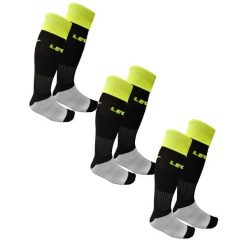 Skarpety piłkarskie C164 czarne 3 pary. Czarne skarpety Legea, bez wzorów. W wyprzedaży za 76.50 zł.