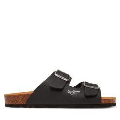 Klapki Pepe Jeans. Czarne klapki Pepe Jeans, z jeansu. Za 229.99 zł.
