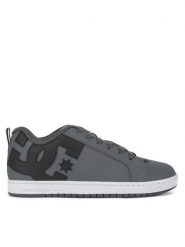 DC Sneakersy COURT GRAFFIK 300529-GBW Szary. Szare buty sportowe casual DC, bez wzorów, ze skóry, bez zapięcia. Za 249.99 zł.