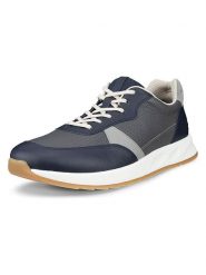 Ecco Skórzane sneakersy "Otm" w kolorze granatowo-szarym rozmiar: 45. Niebieskie buty sportowe casual ecco, bez wzorów, bez zapięcia. Za 253.54 zł.
