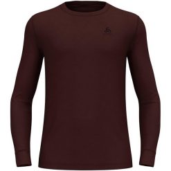 Bluza termoaktywna męska Odlo Merino 200 BL Top Crew Neck LS. Czerwone bielizna termoaktywna ODLO, l, bez wzorów, bez ramiączek. Za 319.99 zł.