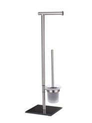 Wenko Zestaw WC w kolorze srebrno-czarnym - 23,5 x 69 x 20 cm rozmiar: onesize. Perfumy męskie Wenko. Za 154.43 zł.