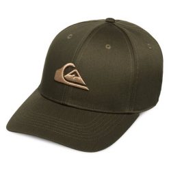 Czapka z daszkiem Quiksilver. Brązowe czapki z daszkiem Quiksilver, bez wzorów. Za 79.99 zł.