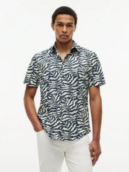 Tommy Hilfiger koszula casual Mężczyźni Regular Fit Bawełna (100%) szary, S. Szare koszule Tommy Hilfiger, na lato, m, bez wzorów, z bawełny, bez kołnierzyka, bez ramiączek. Za 379.95 zł.