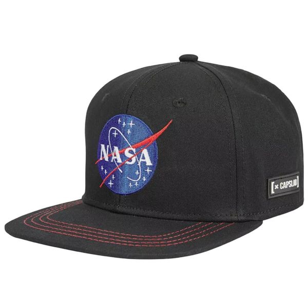 Czapka z daszkiem Capslab Space Mission NASA Snapback Cap - CL/NASA/1/US2. Czarne czapki z daszkiem Capslab, bez wzorów. Za 112.70 zł.