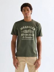 MESKA KOSZULKA WRANGLER AMERICANA TEE DEEP DEPTHS 112377954. T-shirty Wrangler, l, bez wzorów, bez kołnierzyka, bez ramiączek. Za 79.99 zł.