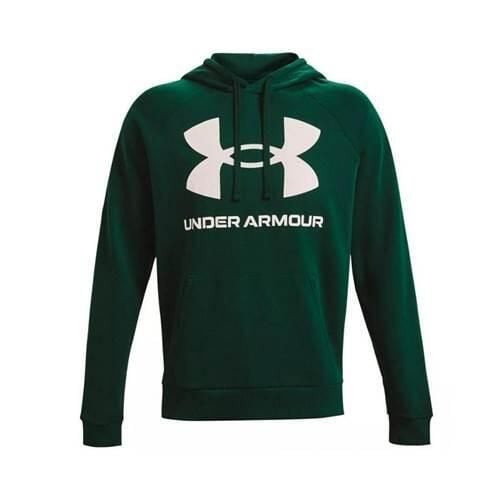 Bluza sportowa męska Under Armour Rival Fleece Big Logo HD. Białe bluzy z kapturem Under Armour, m, bez wzorów, z bawełny, z kapturem. Za 275.90 zł.