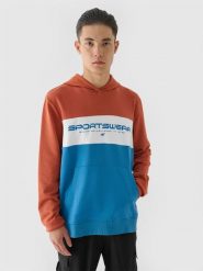 4F Bluza dresowa nierozpinana z kapturem męska - brązowa XL. Brązowe bluzy z kapturem 4F, m, bez wzorów, z bawełny, z kapturem. W wyprzedaży za 79.99 zł.