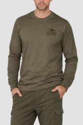 AERONAUTICA MILITARE Zielony męski longsleeve z haftowanym logo, Rozmiar 3XL. Zielone bluzy Aeronautica Militare, m, bez wzorów, bez kaptura. W wyprzedaży za 199.99 zł.