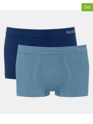 Sloggi Bokserki (2 pary) "Go Smooth" w kolorze granatowym i niebieskim rozmiar: XXL. Niebieskie bokserki Sloggi, xxl, bez wzorów. Za 61.75 zł.
