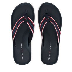Japonki Tommy Hilfiger. Niebieskie japonki Tommy Hilfiger, bez wzorów. Za 199.99 zł.