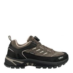 Buty trekkingowe męskie RIGEL 2.0 LOW FITGO skóra wodoodporne. Brązowe buty turystyczne CMP, bez wzorów, z gumy, bez zapięcia, outdoorowe. Za 599.99 zł.