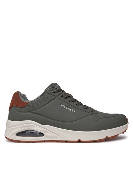 Skechers Sneakersy Uno - Suited On Air 183004 Zielony. Zielone buty sportowe casual Skechers, bez wzorów, ze skóry, bez zapięcia. Za 273.99 zł.
