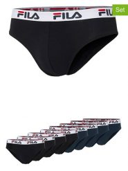 Fila Slipy (8 par) w kolorze granatowym i czarnym rozmiar: XL. Czarne slipki Fila, xl, bez wzorów. Za 173.99 zł.