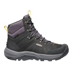 Buty trekkingowe męskie KEEN Revel IV Mid Polar. Czarne buty turystyczne Keen, bez wzorów, z polaru, bez zapięcia, trekkingowe. Za 617.70 zł.