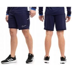 Spodenki treningowe męskie Nike Academy 25. Niebieskie krótkie spodenki sportowe Nike, m, bez wzorów, ze skóry. Za 72.99 zł.