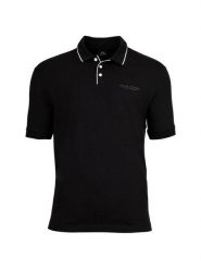 Armani Exchange Polo XM001557 AF10363 UC001 Czarny Regular Fit. Czarne koszulki polo Armani Exchange, m, bez wzorów, z bawełny, bez kołnierzyka, bez ramiączek. Za 299.99 zł.