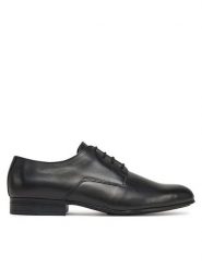 Calvin Klein Półbuty Almond Derby HM0HM01705 Czarny. Czarne eleganckie półbuty CALVIN KLEIN, bez wzorów, ze skóry, bez obcasa, bez zapięcia. Za 449.99 zł.