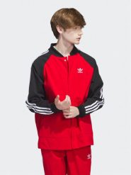 Adidas Kurtka bomber IC5542 Czerwony Regular Fit. Czerwone kurtki Adidas, m, bez wzorów, z syntetyku, bez kaptura. Za 219.99 zł.