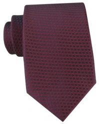 Bordowy Krawat z Mikrowzorem - Chattier. Czerwone krawaty i muchy Chattier, bez wzorów, z tkaniny. Za 55.00 zł.